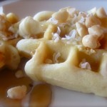 Macadamia Nut Waffles With Coconut ~ Thumbs up GF Bisquick!