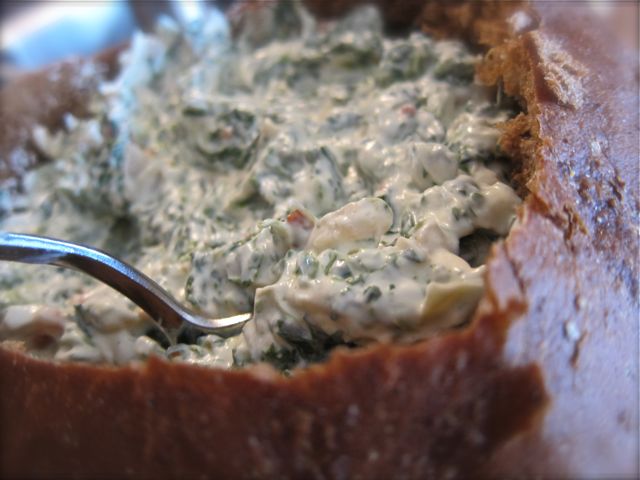 This easy, creamy spinach dip is always a hit at family gatherings and potlucks. It is so easy to make, with just a handful of ingredients. #WomenLivingWell #spinachdip #easyrecipe