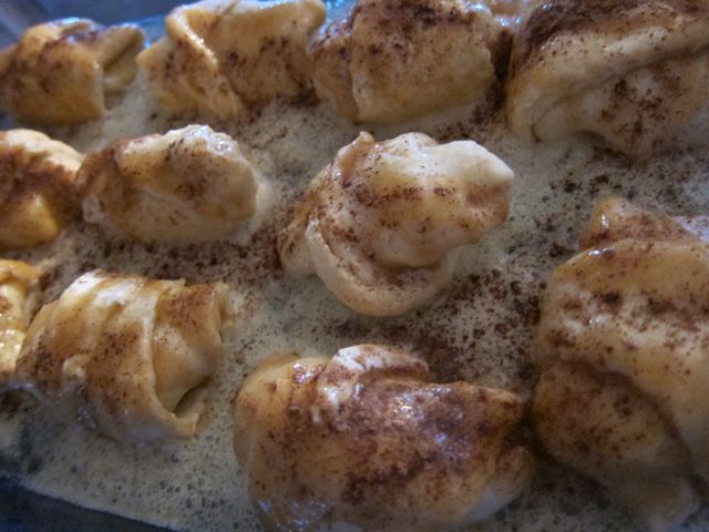 These are the best apple dumplings you'll ever try! They are ridiculously easy to make and have a secret ingredient that makes them irresistible. #womenLivingWell #apples #dumplings #easyrecipes