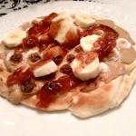 Peanut Butter, Jelly, Banana & Toasted Marshmallow Pizza